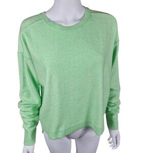 NWT FP Movement Women’s Knit Sweater Green Wool Blend Relaxed Size XL